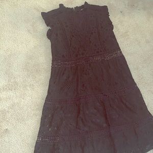 Short black lace dress